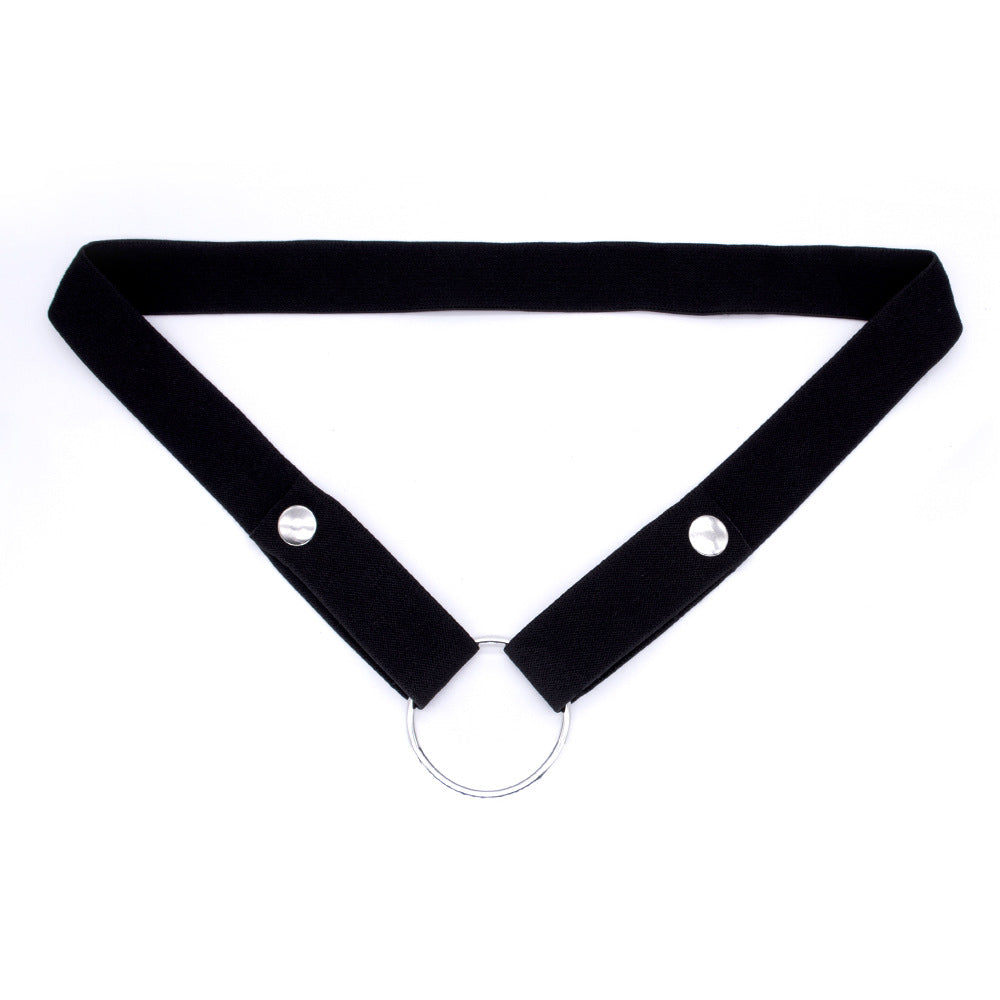Image of CB lock assist strap single thong three-way chastity lock fixing strap cross-border GAY sex toys ring panties big